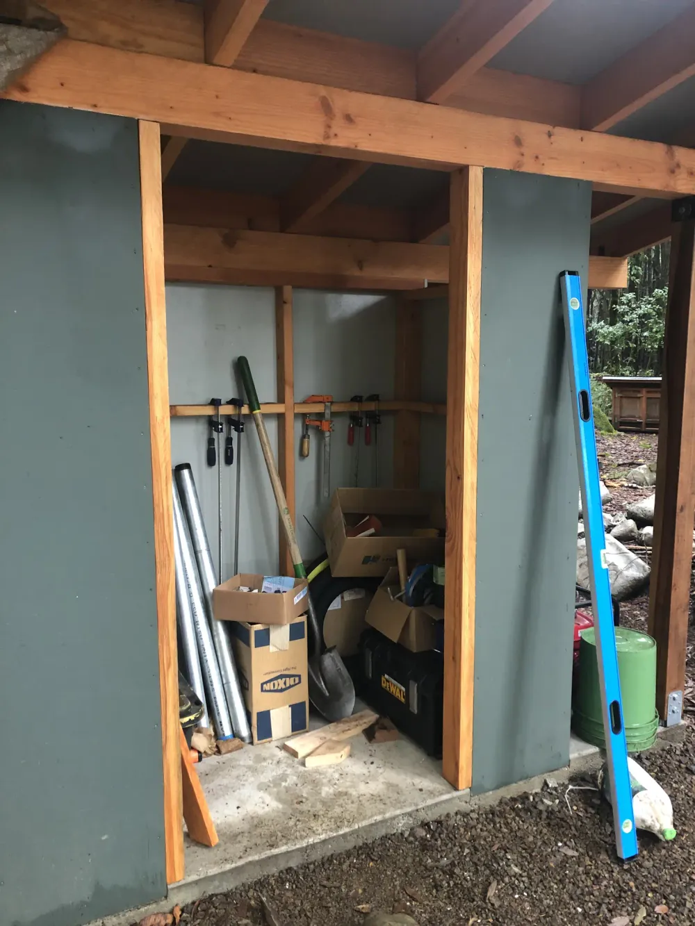 A shed (in the woods) image